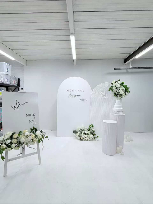 Number one🌿 Elegant White Wedding / Engagement Backdrop Package – $450 🌿
