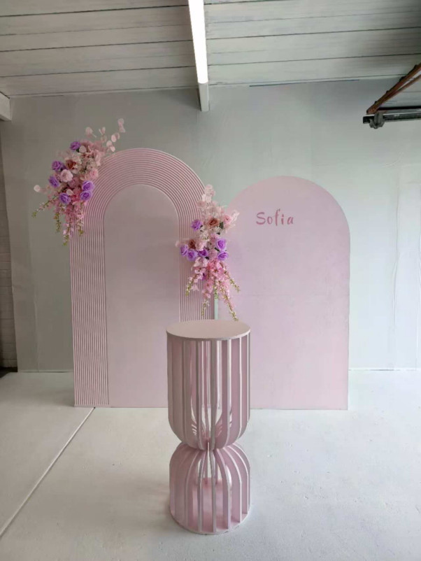 Pink Ripple + Plain Backdrop Set ($275 Total)