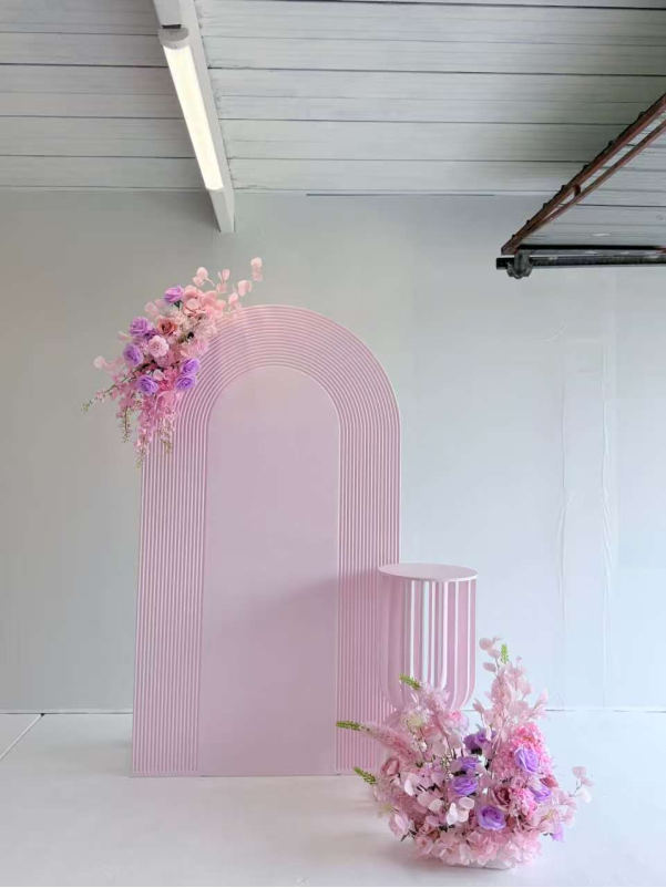 Pink Ripple Arch Backdrop Package