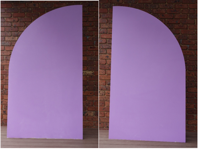 Purple left and right sail backdrop